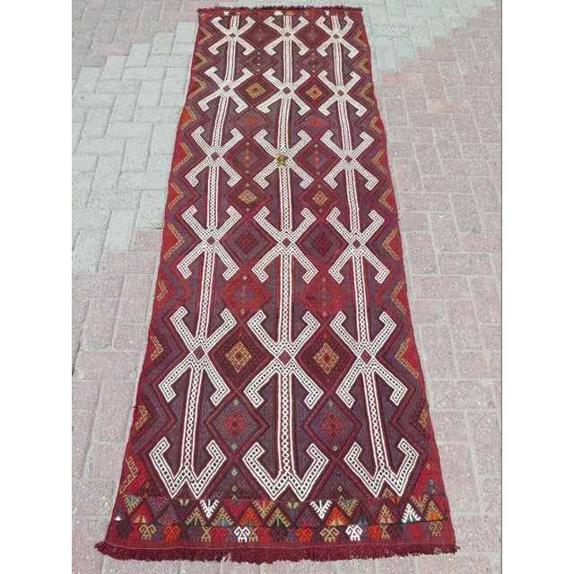 1960s Vintage Turkish Handknotted Runner Rug - 34"x104" For Sale - Image 10 of 10