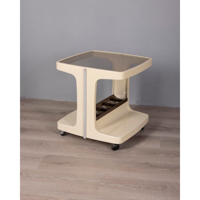 Vintage Plastic and Glass Bar Trolley by Marc Held for Prisunic, 1970s For Sale - Image 9 of 9