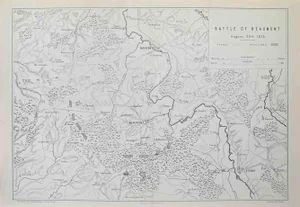 Battle of Beaumont Lithograph by R. Walker, 1872