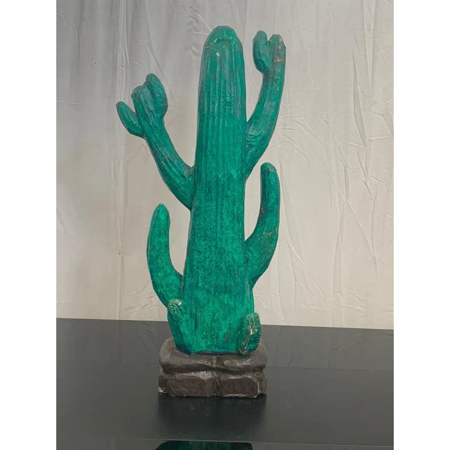 Papier Mâché Cactus Sculpture by Roy Roberts, 1970s For Sale - Image 3 of 5