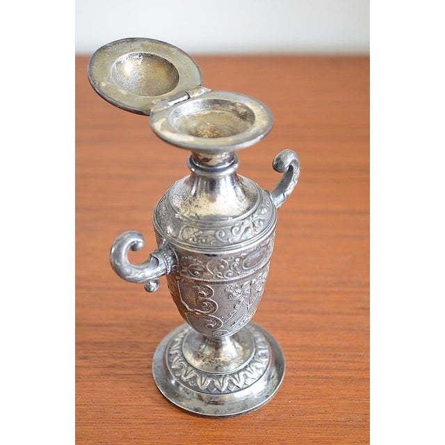 Metal Small Antique Empire Silver-Plated Vase from WMF, 1920s For Sale - Image 7 of 12