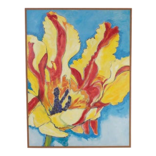 Modern Floral Oil Painting For Sale