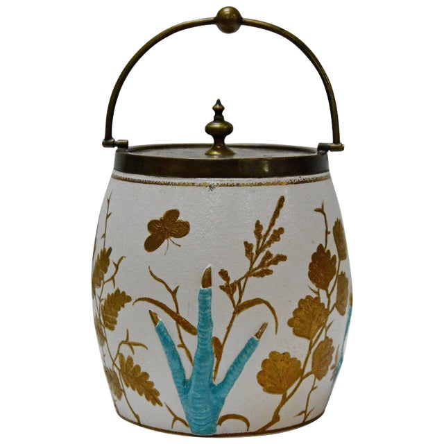 19th Century Biscuit Jar With Crow Claws For Sale