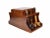 Mid 20th century modern humidor box with 2 racks which hold up to 6 pipes. The set includes a box with 3 pipes and 3...