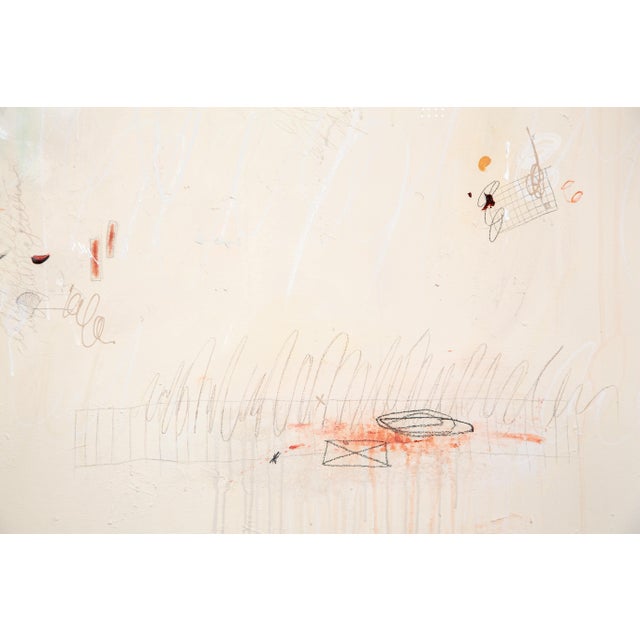 Beige Large Original Beige Abstract Painting on Canvas by Margot Sinclair For Sale - Image 8 of 12