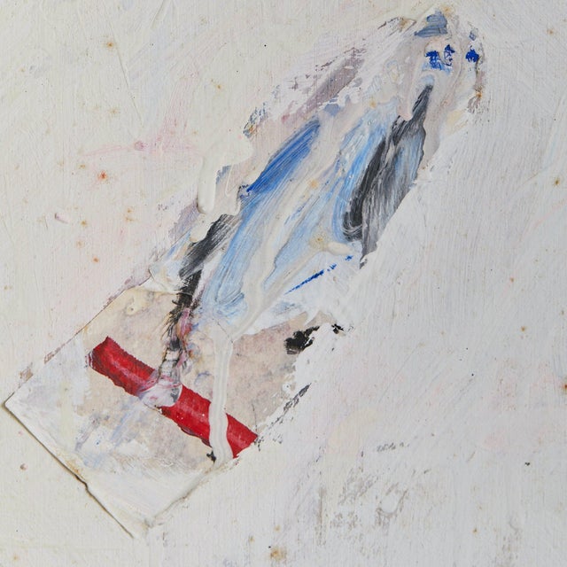 French Abstract Expressionist Acrylic Painting in Giltwood Frame, 1982 For Sale - Image 11 of 11