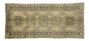 Vintage Turkish Oushak Hallway Runner - 04'09 X 10'09