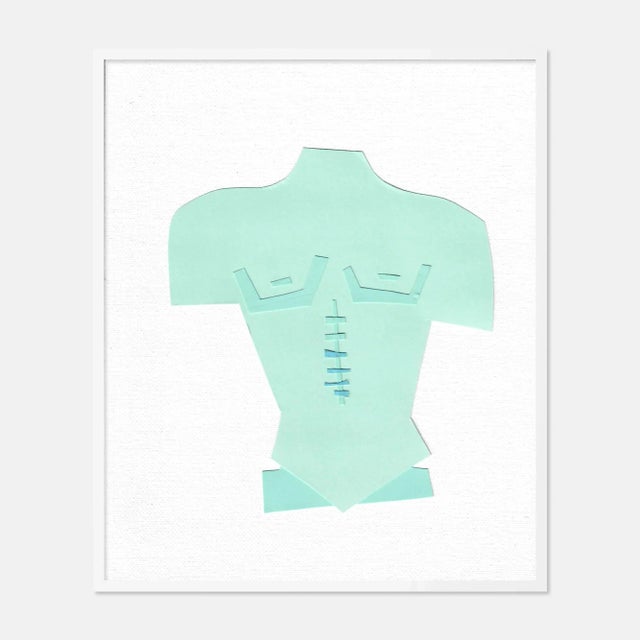 Virginia Chamlee Bust 1 by Virginia Chamlee in White Framed Paper, Medium Art Print For Sale - Image 4 of 4