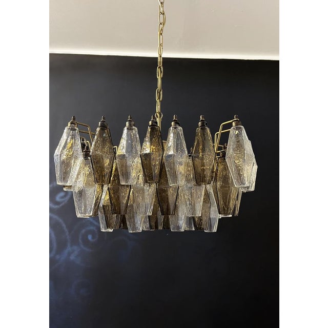 Chandelier in Clear and Smoked Glasses by Carlo Scarpa, 1990 For Sale - Image 6 of 18