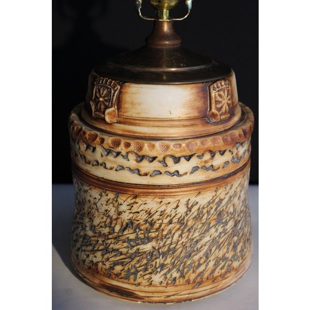 Mid 20th Century Roland Zobel Influence Ceramic Lamp For Sale - Image 13 of 13