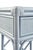Matthew Izzo Home Gideon Light Blue Painted Rattan Two Drawer Console With Decorative Back and Polished Brass Hardware For Sale In New York - Image 6 of 10