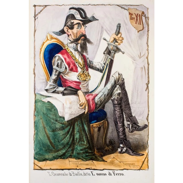 The Iron Man - Original Lithograph by Antonio Manganaro - 1872 1872 For Sale