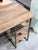 Industrial Restoration Hardware Fulton Reclaimed Elm Industrial Desk With Open Shelving For Sale - Image 3 of 6