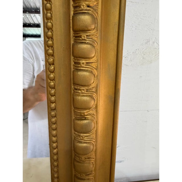 19th Century Large French Louis Phillipe Carved and Giltwood Mirror For Sale - Image 11 of 12