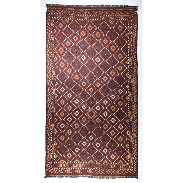This is an Beautiful Antique Handwoven Kilim, ,it is all pure wool with excellent condition. i can say all color of this...