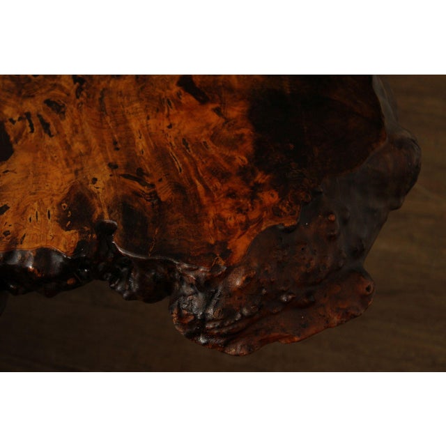 Wood The Burlwood Co. Star Dust Redwood Burl Live Edge Coffee Table For Sale - Image 7 of 18