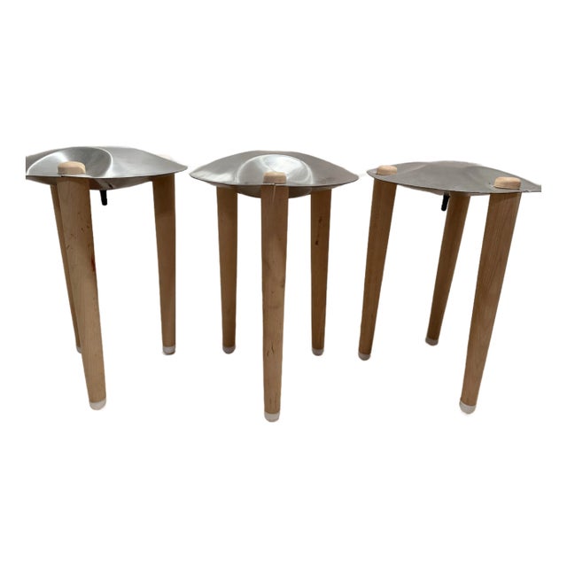 3 “Puff” Stools by Moran Barmaper- Modern Art Stools For Sale