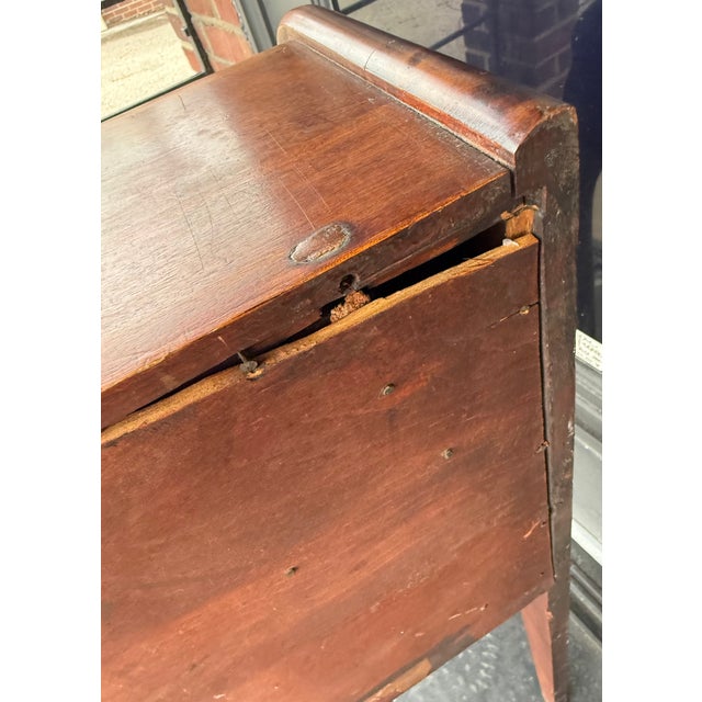 Antique Slant/ Drop Front Secretary Desk With Locking Drawer (Has Key) For Sale - Image 11 of 12