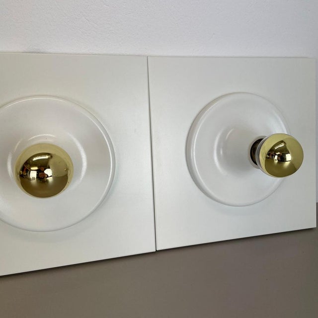 Metal Space Age White Cubic Wall Lights, Germany, 1980s, Set of 2 For Sale - Image 7 of 18