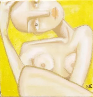 "Boxed In' Contemporary Figurative Painting by Sam Millington