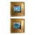 "Mountain and Valley" Pair of Framed Mini Paintings by Jessalin Beutler For Sale