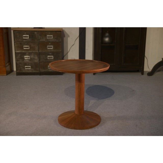 Scandinavian Teak Pedestal Table, 1970s, in Flawless conditions. Designed 1970 to 1979