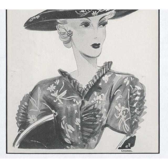 Contemporary 1938 French Chanel Fashion Print For Sale - Image 3 of 4