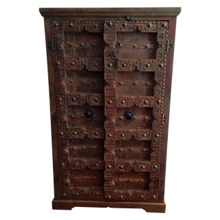 Vintage Hand-Carved Armoire For Sale