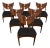 Mid Century Style Solid Walnut Butterfly Dining Chairs - Set of 6 For Sale