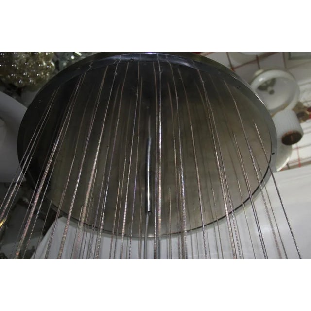 Steel & Glass Waterfall Ceiling Lamp, 1970s For Sale - Image 11 of 18