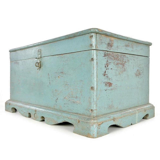 Compartmentalized Box in Patinated Wood For Sale - Image 4 of 8