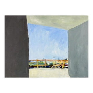 Abstract Cityscape View Painting by Marilyn Lanfear For Sale