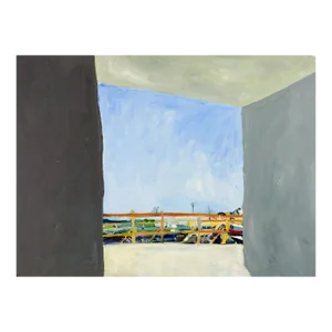 Abstract Cityscape View Painting by Marilyn Lanfear