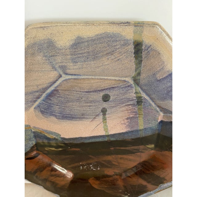 Signed John Shedd Pottery Platter – Octagon 13" This handcrafted octagon-shaped pottery platter by John Shedd features a...