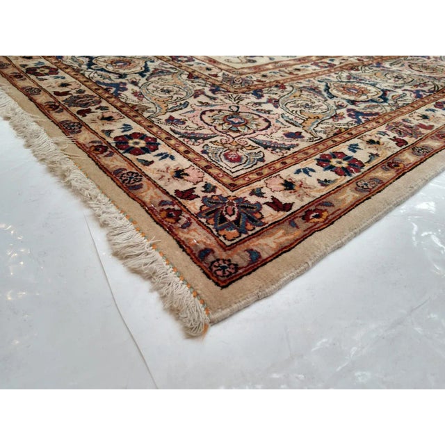 Textile 1950's Persian Kashan Rug , 9'5" X 12'6" For Sale - Image 7 of 8