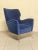 1950s Vintage Lounge Chair in Blue Velvet, 1950s For Sale - Image 5 of 18