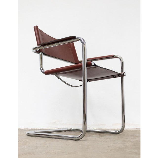 vintage Leather Chairs by Matteo Grassi, 1980s, Set of 3 For Sale - Image 10 of 18