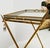 French 1970s Italian Neoclassical Brass Mirrored Tray Table For Sale - Image 3 of 5