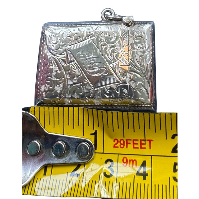 Antique English Sterling Silver Vesta Match Safe by Joseph Gloster Ltd, Birmingham 1927 For Sale - Image 12 of 12