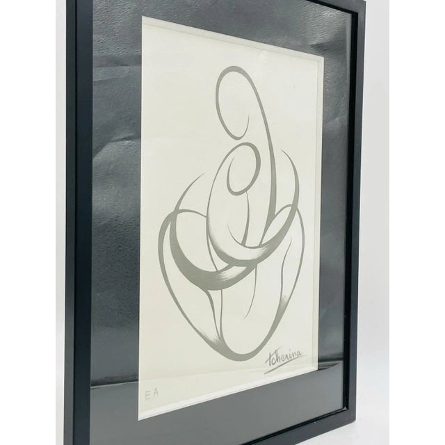 Printmaking Materials 1990s Artist Proof Lithograph by Ludmilla Tcherina Titled "Europe a Coeur" For Sale - Image 7 of 11