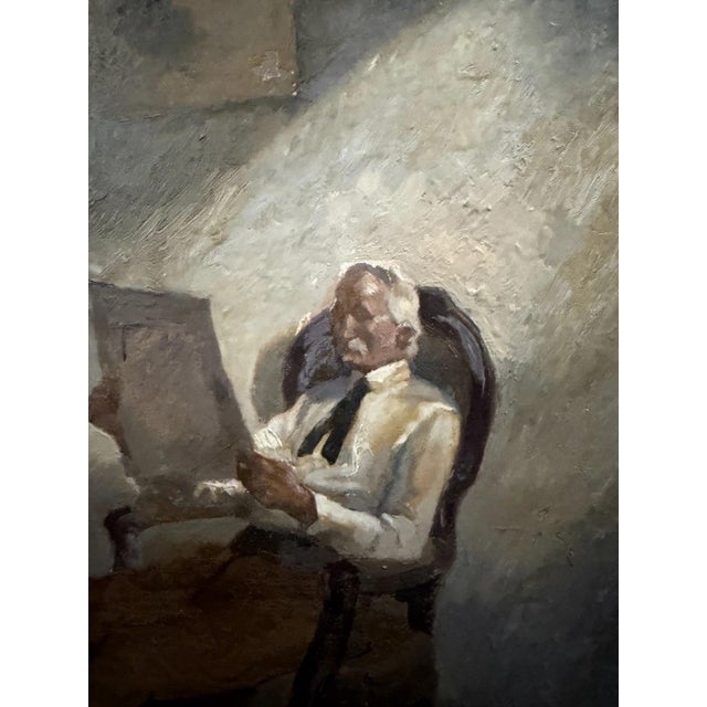 Karl Schlageter, Painter in the Studio, Oil Painting on Canvas For Sale - Image 9 of 13