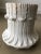 Antique French solid marble column capital artifact in the Egyptian revival style. Elegant acanthus leaves and gracefully...