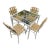 Vintage Aluminum Table and Chair Set For Sale