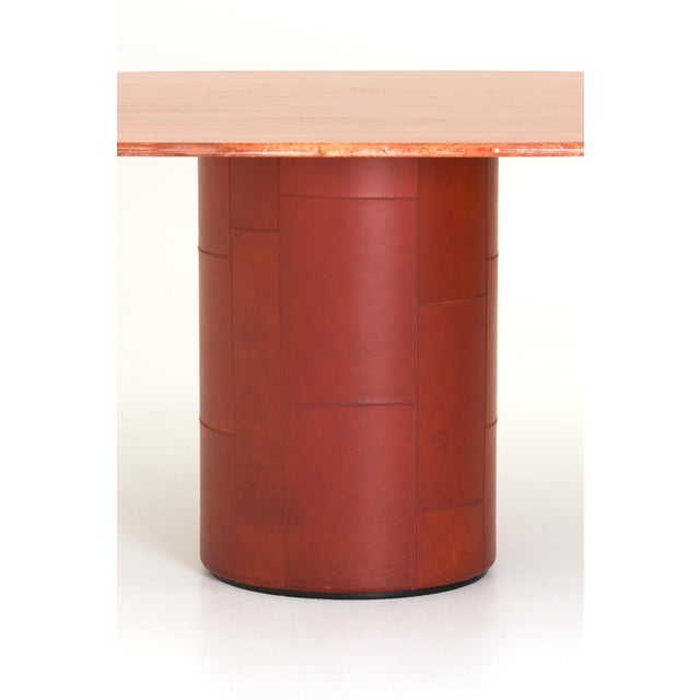 1970s Tobia Dining Table in Red Traverine by Afra and Tobia Scarpa for B&B Italia, 1970s For Sale - Image 5 of 11