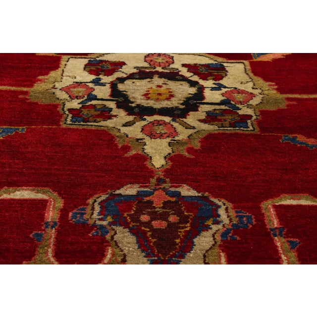 Late 20th Century Vintage Red Turkish Oushak Rug - 03'01 X 17'03 For Sale - Image 5 of 9