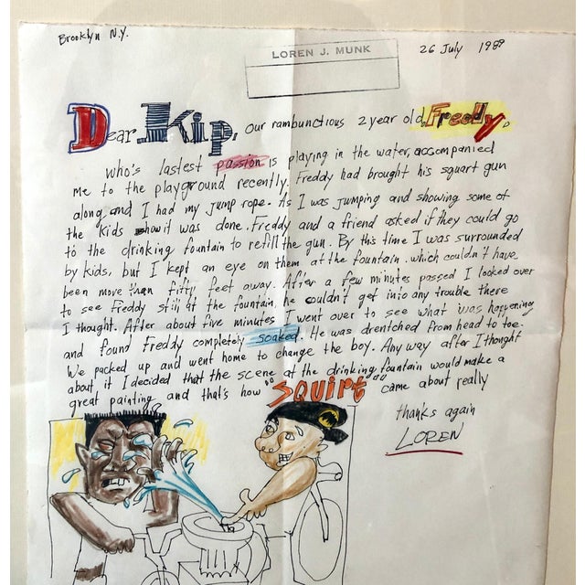 Loren Munk (American, b. 1951), mixed media photograph collage painting signed Loren dated 1989. 13" x 19" inches sheet,...