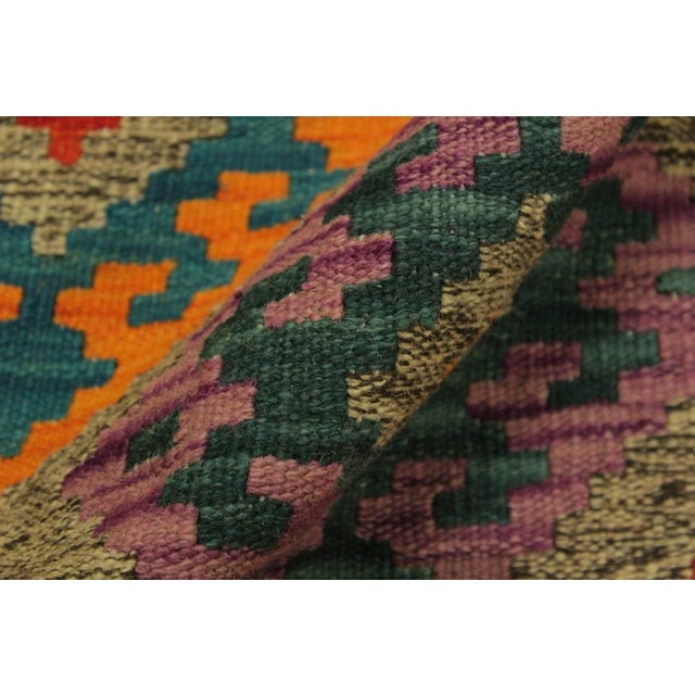 1990s 1990s Rustic Kilim Gray Blue Wool Rug - 6'10" X 10'0" For Sale In New York - Image 6 of 7