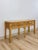 Hollywood Regency Vintage Coastal Wicker Rattan Console Table Woven Lattice Glass Top Beige Boho For Sale - Image 3 of 14