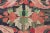 Early 20th Century Early 20th Century Charcoal Red and Green Antique American Hooked Rug With Large Flower Design For Sale - Image 5 of 9
