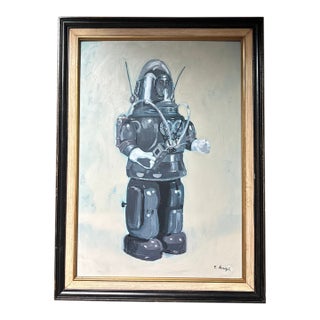 Contemporary Original Painting by Stephen Heigh “Robot” For Sale